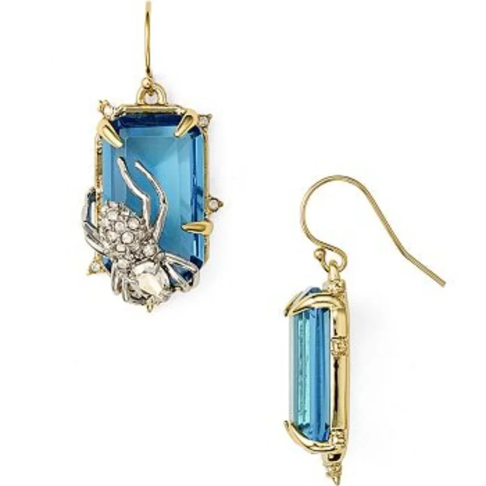 Alexis Bittar  | Swarovski Crystal Pavé Asymmetric Spider Drop Earrings/…